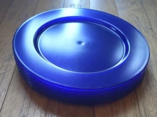 14'' Plastic Charger Plate-Service Plate for Parties, Dinner, Wedding-6 Pc-Navy