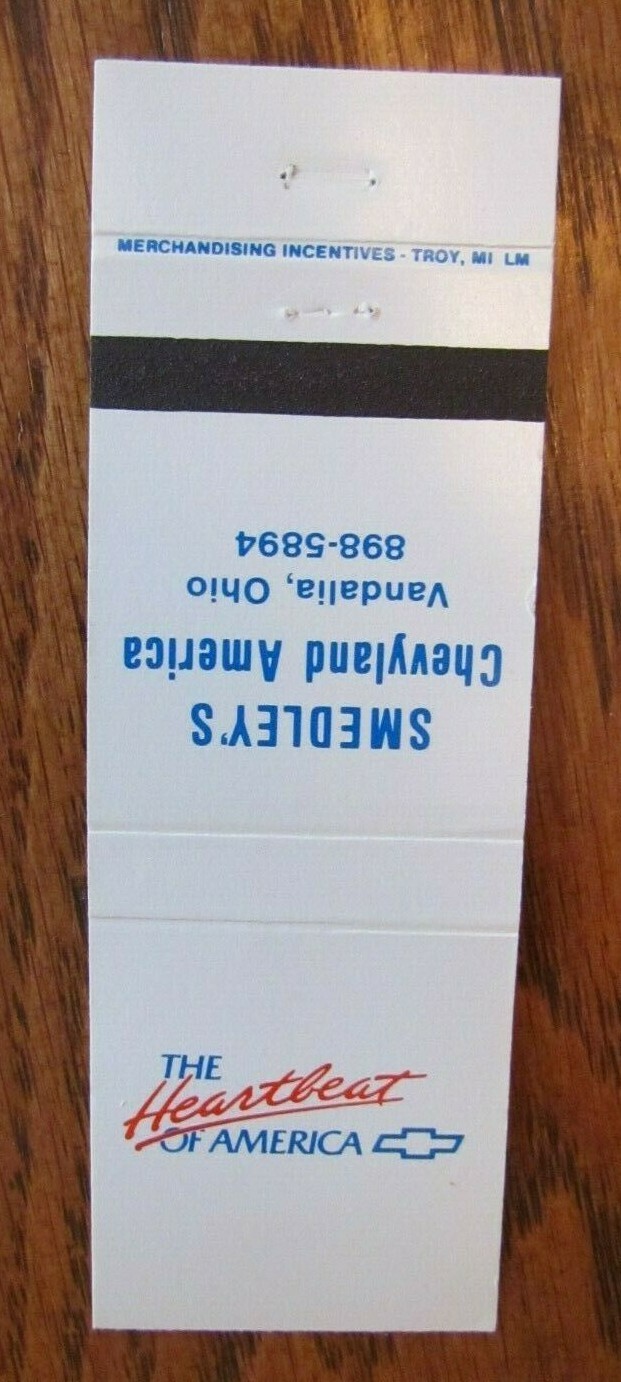 CHEVROLET CAR DEALER SMEDLEY'S (VANDALIA, OHIO) H5 eBay