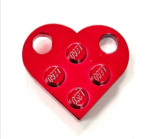 LEGO Heart Necklace in Chrome, 2 Silver Chains - 2.5mm, Personalised, Gift Bag - Picture 11 of 12