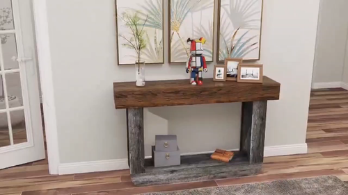Console Table with 2 Open Storage Entryway Table for Living Room Sofa staircase - Video 1 of 1