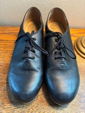Bloch Black Leather Oxford Tap Shoes, Women's Size 11