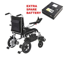 Electric Dual Motor Lightweight Adult Fold-able Wheelchair w/2 Batteries