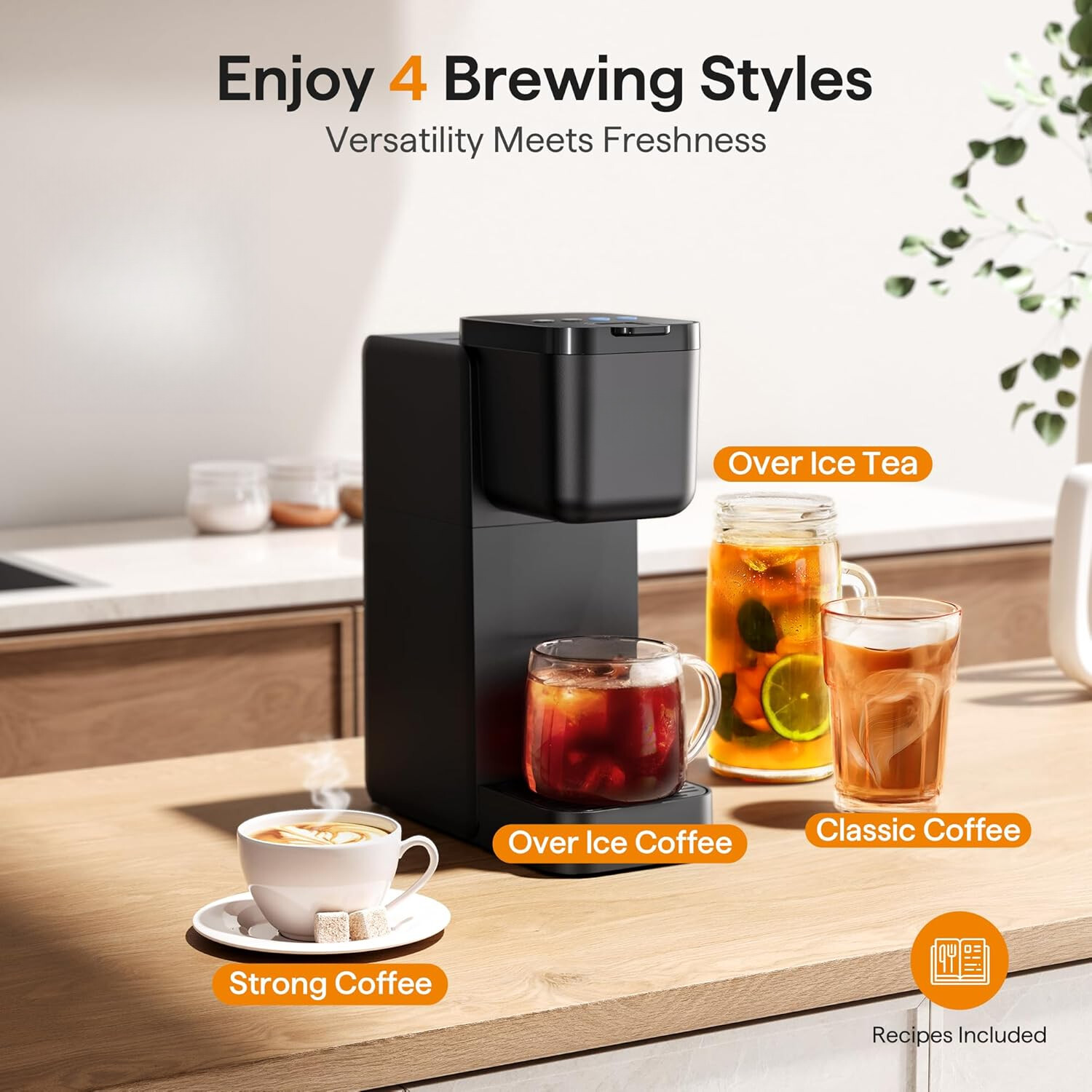 With Bold Settings, Brews 6 To 16 Oz. Coffee, Black