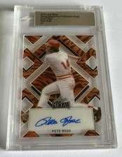 2021 LEAF METAL CARD PETE ROSE AUTO CLEAR TIGER 1/1
