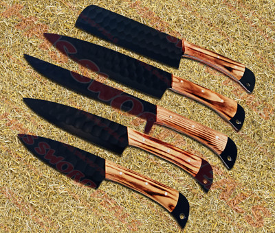 Black CHEF KNIFE SET  with BAG Kitchen knife Set