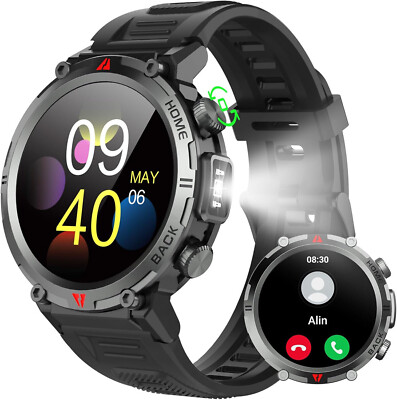 Smartwatch Herren Damen mit Telefonfunktion Armbanduhr für iPhone Samsung Huawei