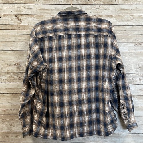 Camisa De Colección Van Cort Para Hombres M 15.5 Franela Azul 100% Algodón Y2K Grunge Preencogida - Imagen 4 de 6