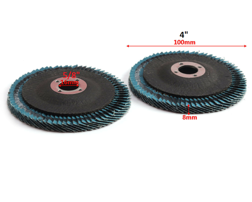 Premium Zirconia Flap Disc 4" x 5/8-Inch, 80 Grit, for Angle Grinder 10Pack - Picture 2 of 5