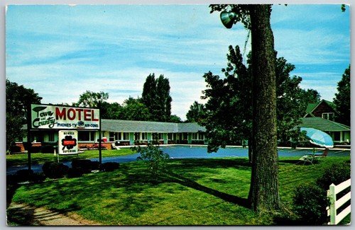 Vintage Burlington Vermont VT Town & Country Motel 1960er Ansichtskarte - Bild 1 von 2