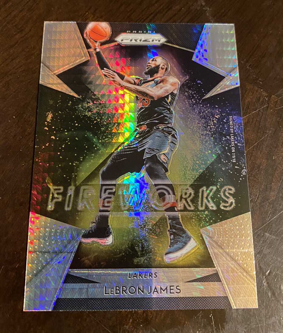LeBron James 2018-19 Panini Prizm Fireworks Hyper Prizm #19