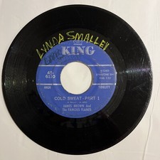 James Brown - Cold Sweat Part 1 & 2, (Blue Label) 45rpm, 1967 Funk Soul 45-6110