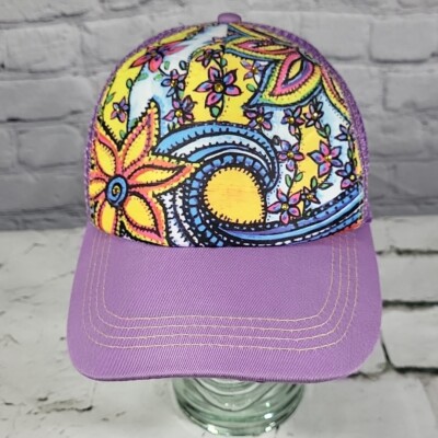 Sacred Surf Hawaii Hat SnapBack Adjustable Ball Cap Purple Multi-color New NWT 