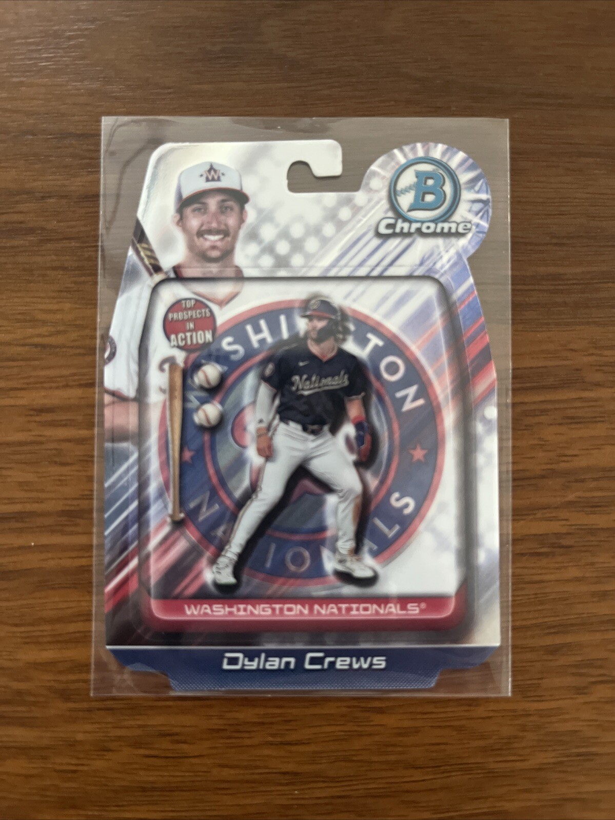 2024 Bowman Chrome Draft #BIA-17 Dylan Crews In Action Nationals
