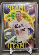 2022 Topps Stadium Club Chrome PETE ALONSO Beam Team Wave Refractor! - NY Mets
