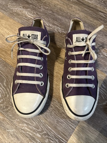 Purple Lowtop Converse All Star-Womens 8/Mens 6