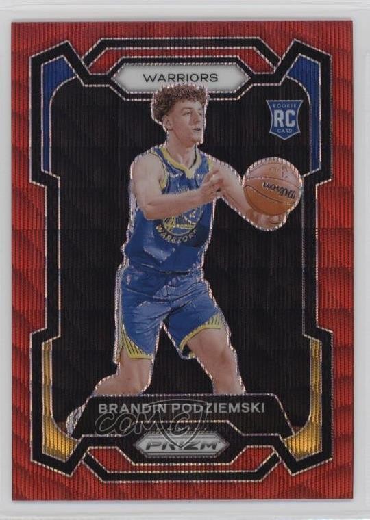 2023-24 Panini Prizm Ruby Wave Prizm Brandin Podziemski #147 0jm6