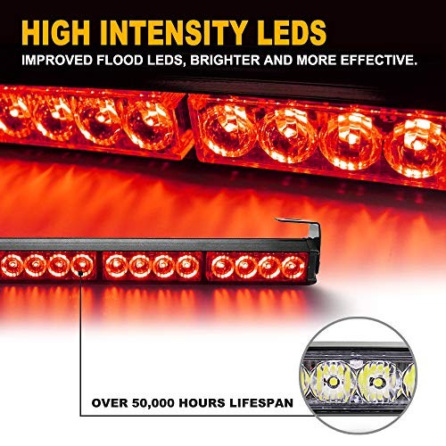 32 Red LED Strobe Emergency Traffic Advisor Light Bar, Digital Display Control - Picture 3 of 7