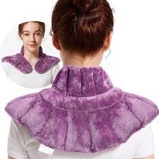 Microwavable Heating Pad for Neck, Shoulders, and Back - Weighted Neck Warmer...