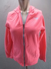 The North Face Size XL 18 Girls Pink Fleece Full Zip Hooded Outdoor Jacket 623