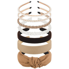 7PCS Headbands for Women Girls Cute Knotted Headband Head Bands for Women'S Hair