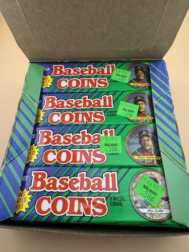 1990 Topps Baseball Coins Box - 36 Sealed Packs with 3 Coins per Pack - Picture 9 of 9