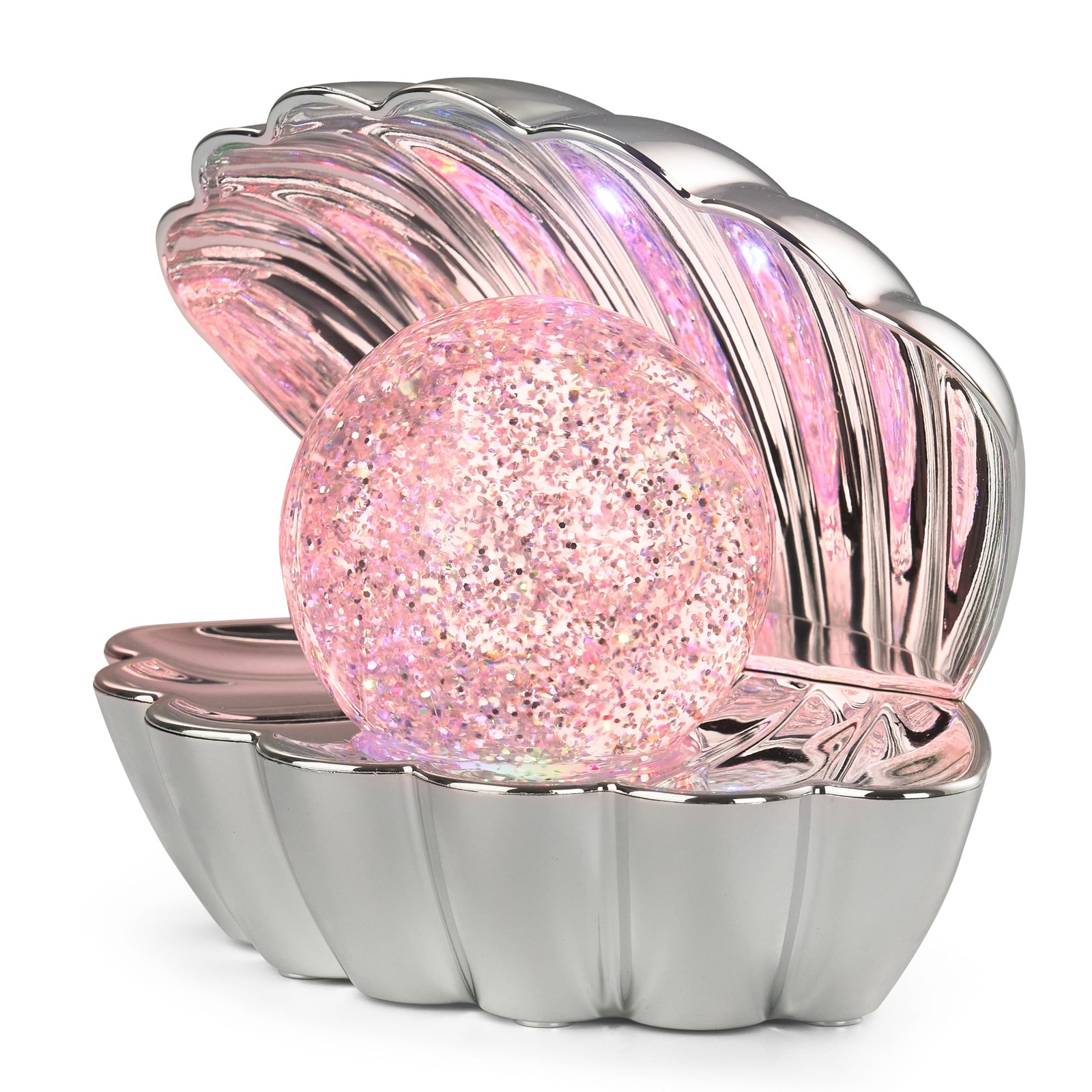 Lampe de table SHELLY finition chrome brillant petit modèle plastique moderne R57731106