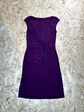 Lauren Ralph Lauren Purple Ruched Twist Front Sheath Dress Womens Size 12 NWT