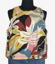 ANN TAYLOR Multicolor 100% Cotton LOFT BEACH Casual Tank Top MEDIUM