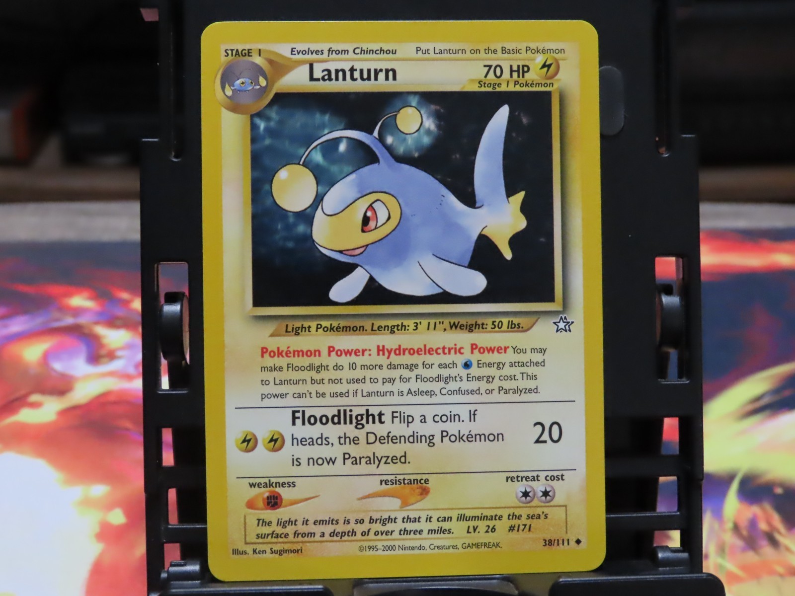 Lanturn 38/111 Neo Genesis LP Pokemon Card WOTC Vintage Uncommon Johto