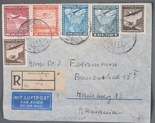 MayfairStamps Chile 1938 Concepcion Registered to Hamburg Germany Air Mail Cover