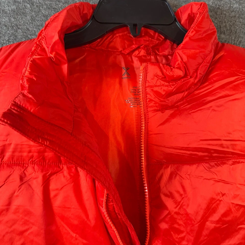 Chaleco acolchado Xersion para hombre 3XL sin mangas cremallera completa ligero rojo cayena NUEVO Foto 3 de 4