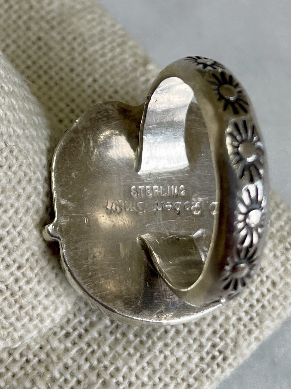 D. Robert Smith Signed SS Ring~ Native American, … - image 10