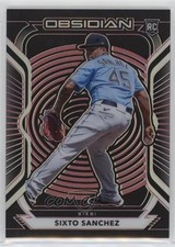 2021 Panini Chronicles Obsidian Electric Etch Red 8/25 Sixto Sanchez #31 fs9