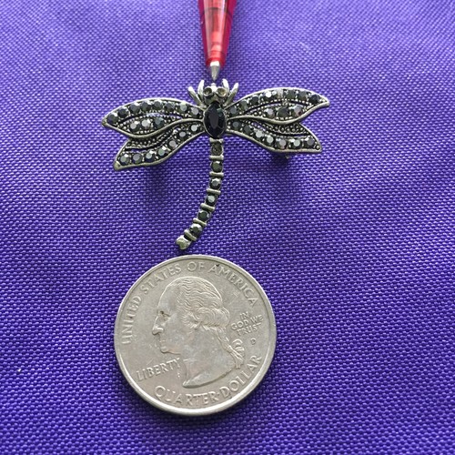 Vintage Dragonfly Brooch Pin Rhinestone Estate Jewelry Lot Of 6 - Picture 11 of 15