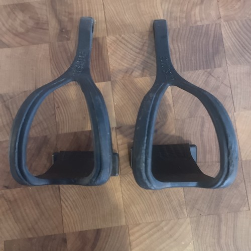 Vintage CHRISTOPHE Resin Road Toe Clips • Size XL • Black. (TR) - Picture 2 of 5