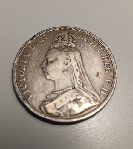 Queen Victoria 1890 Crown British Coin
