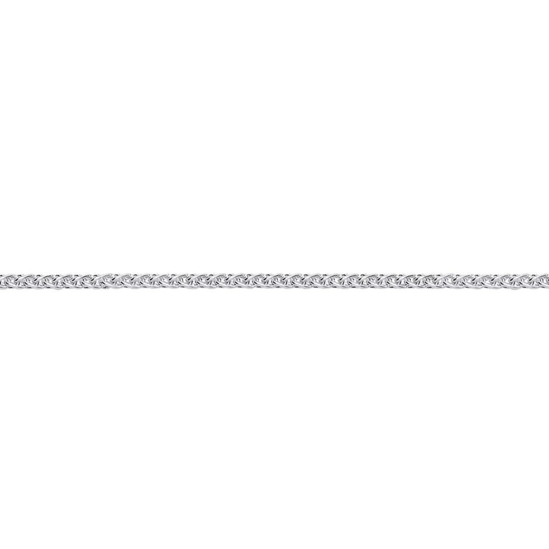 Silver Jewelco London Snake-like Spiga Link Pendant Chain Necklace 2mm
