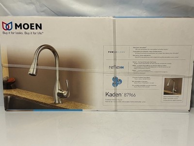 MOEN Kaden Single-Handle Pull-Down Faucet with Reflex and Power Clean in Chrome