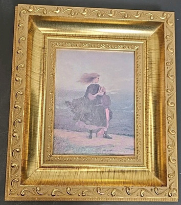 ''The Girl I Left Behind Me'' by Eastman Johnson Victorian Gold Framed Print 9 x 8