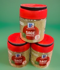 McCormick Ground Sage 0.6oz per NON-GMO 3 Pack Snap Tight Lid. Ships Free. 06/28