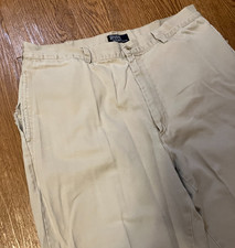 VTG 90s Polo Ralph Lauren Hifold Chinos 35x29 Made in USA Weathered Coastal Prep