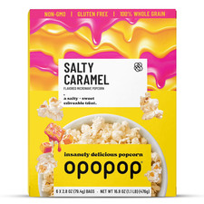 Opopop Microwave Popcorn Salty Caramel Flavor 2.8Oz/6Ct