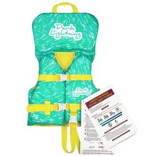 Dark Lightning Baby/Infant Life Vest Jacket 0-30 Lbs Green New