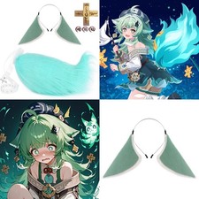 Honkai  Star Rail HuoHuo Simulated Plush Ear Headband Fox Tail Cos Props Full Set