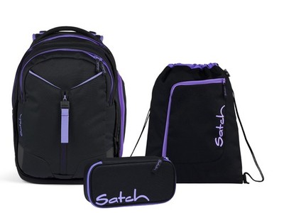 Satch Schulrucksack-Set MATCH Purple Phantom 3-teilig, Kollektion 2024