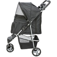 TRIXIE Foldable Pet Stroller for Cats and Dogs, Pet Carrier Strolling Cart wi...