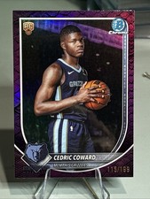 2025 Bowman Chrome CEDRIC COWARD Magenta Reptilian Rookie #/199 BCV-11