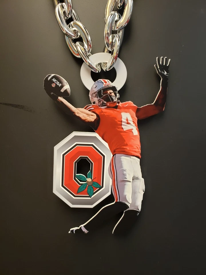 Jeremiah Smith Ohio State Buckeyes 'The Catch' Fan Chain/Pendant/Turnover Chain - Image 3 of 3