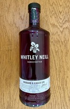 Empty Whitley Neill Rhubarb & Ginger Purple 75cl / 750ml Gin Bottle - to upcycle