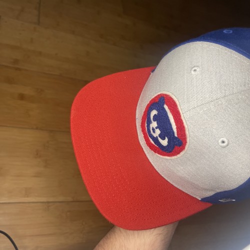 '47 Captain Chicago Cubs ColorBlock Retro COOP Mens Snapback Hat Bear ALT Logo - Picture 5 of 20